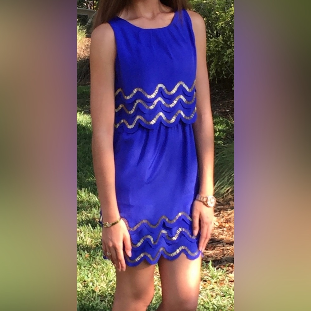 Cute Dress Blue Dry clean only
